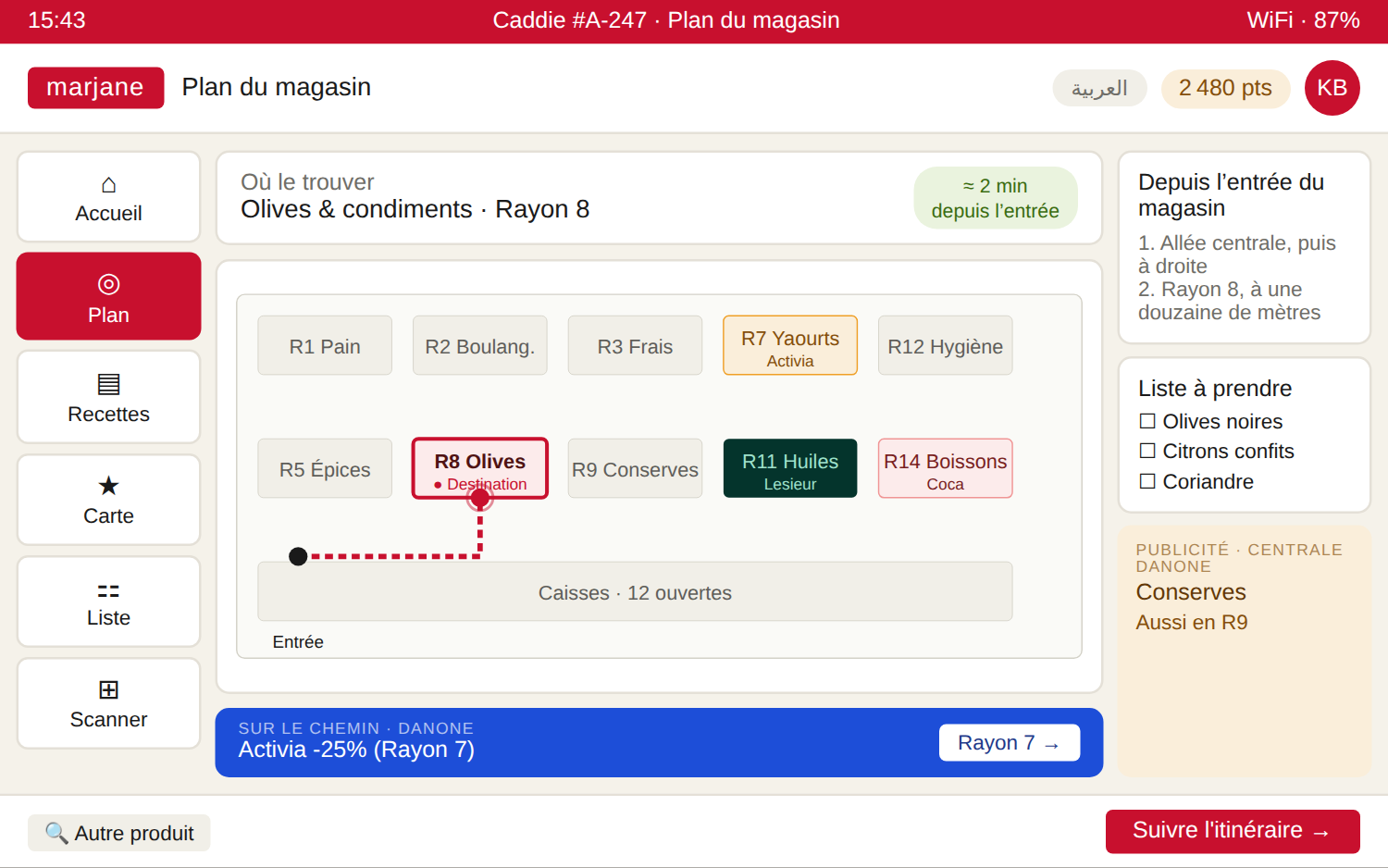 Plan du magasin